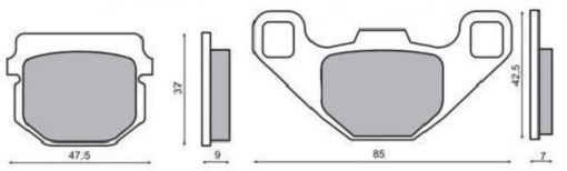 Paire Plaquettes De Frein Avant Hyosung Sf 50 / Rally / Racing 99> Rms 225100040