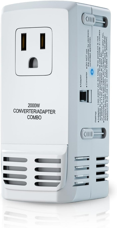 Power Converter Adapter Combo 2000W Voltage Converter 220V to 110V Converters an