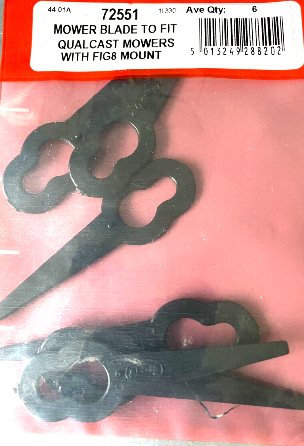Plastic Mower Blade To Fit Qualcast Mowers With Fig 8 Mount x 6