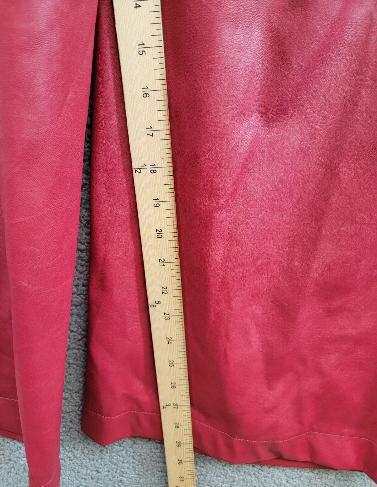 Nina Parker Plus Size Trendy Faux-Leather Wide-Leg Pants Women's 22W Burgundy~ - Picture 7 of 18