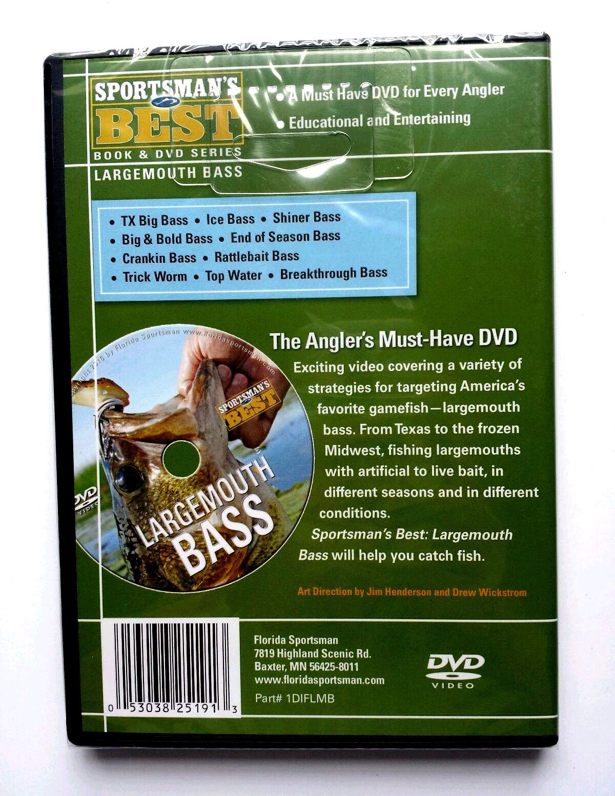 NEW Sportsmans Best Strategies for Catching Largemouth Bass DVD Texas Ice Shiner
