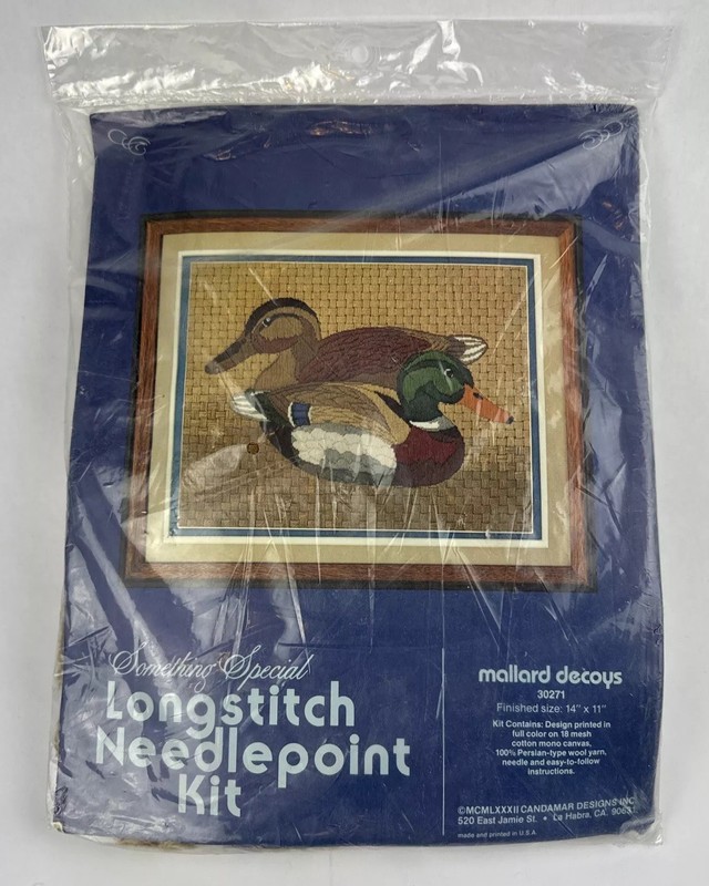 Mallard Decoys Duck Long stitch Needlepoint Kit by Something Special
