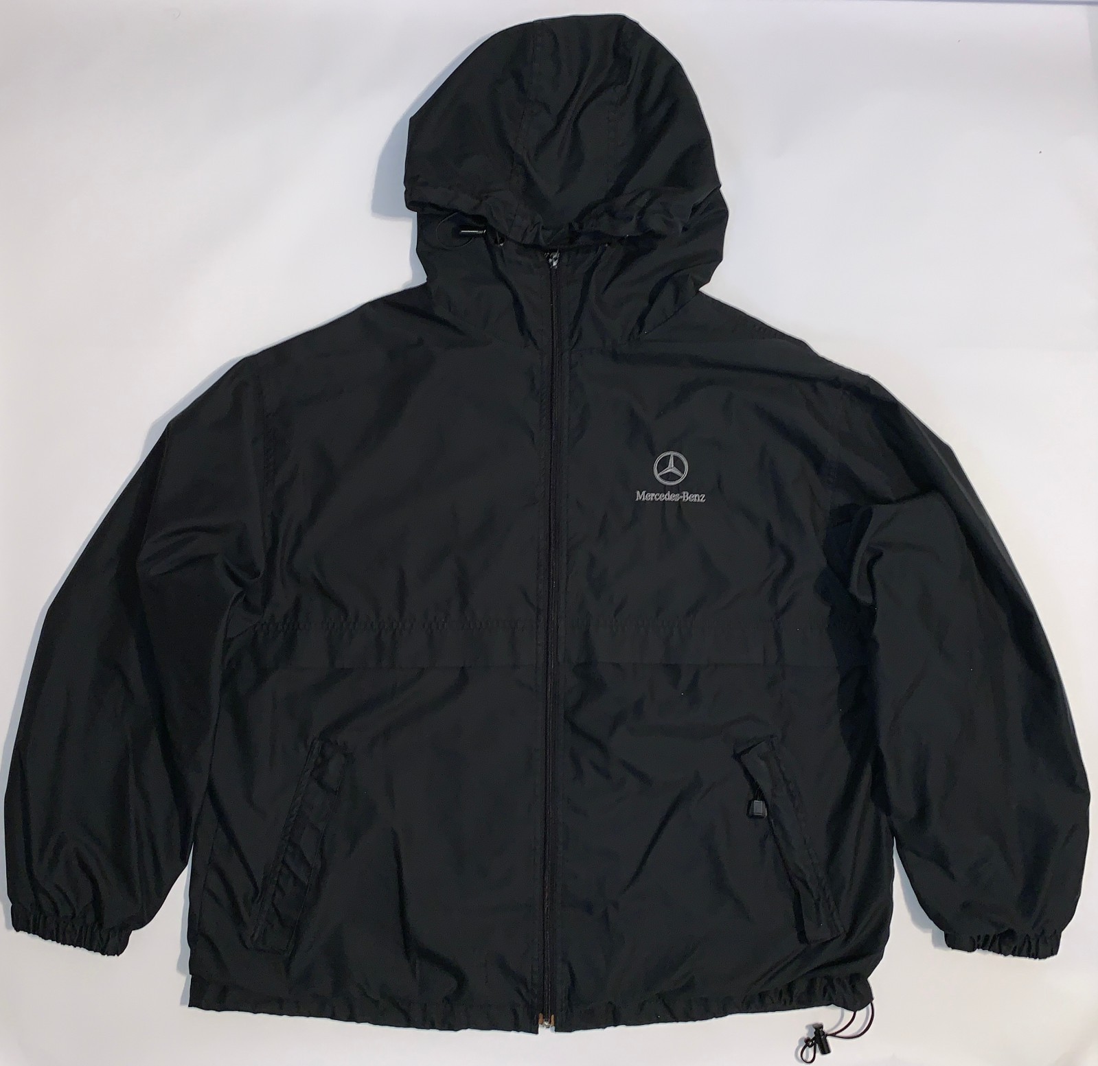 Mercedes-Benz Men's Large Black Full Zip Lined Racing Rain