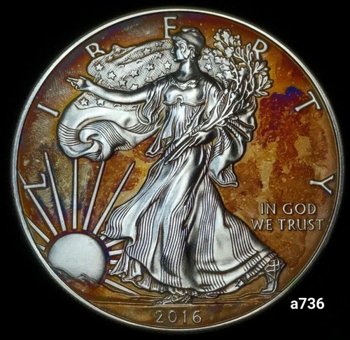 アクセサリー SILVER EAGLE
ASTATIC Silver American Eagle Coin Colorful Rainbow Toned #a736 | eBay