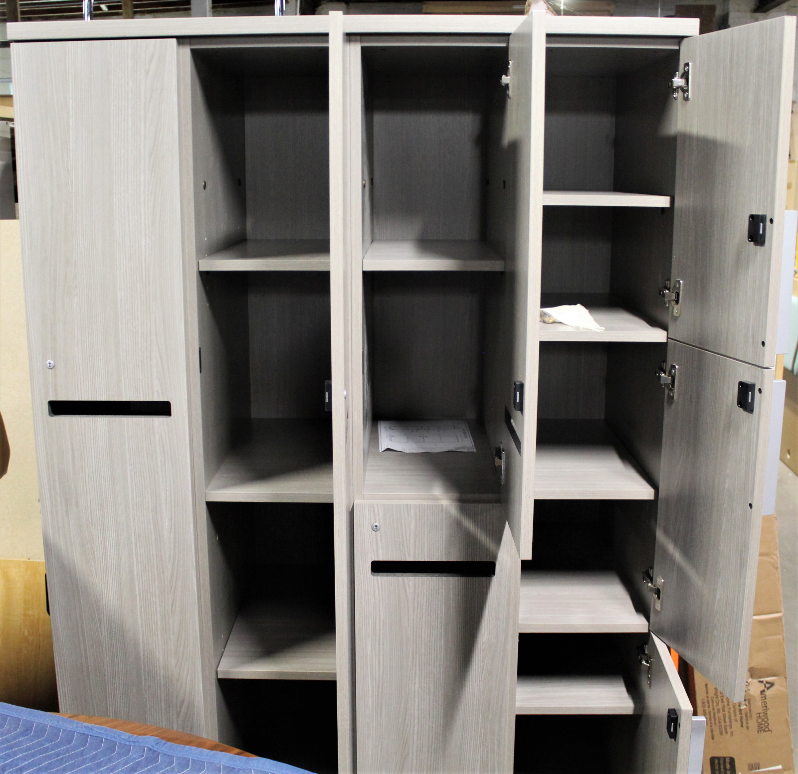 New Designer Large Grey Office Storage Locker JSI Office Furniture Line