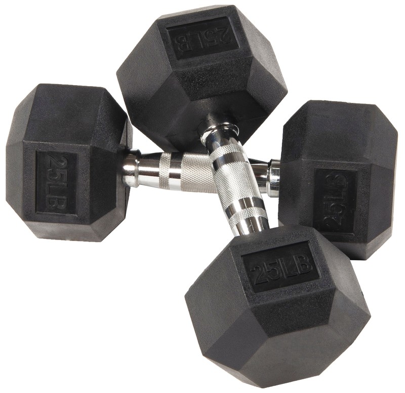Rubber-Coated Hex Dumbbell Set with A-Frame Rack (Pairs) Weight Fitness Curl