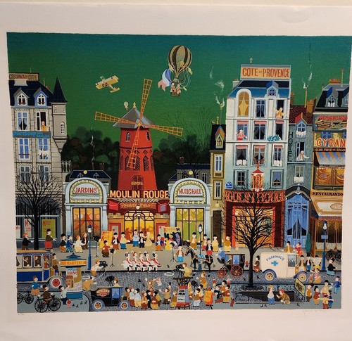 Rare Signed Artist Proof Hiro Yamagata Moulin Rouge