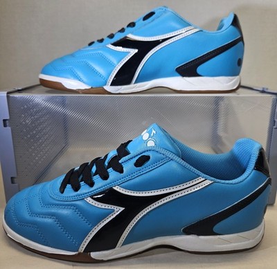 Diadora Women's Columbia Blue/Black/White Capitano ID Indoor Soccer Shoe Sz 9.5