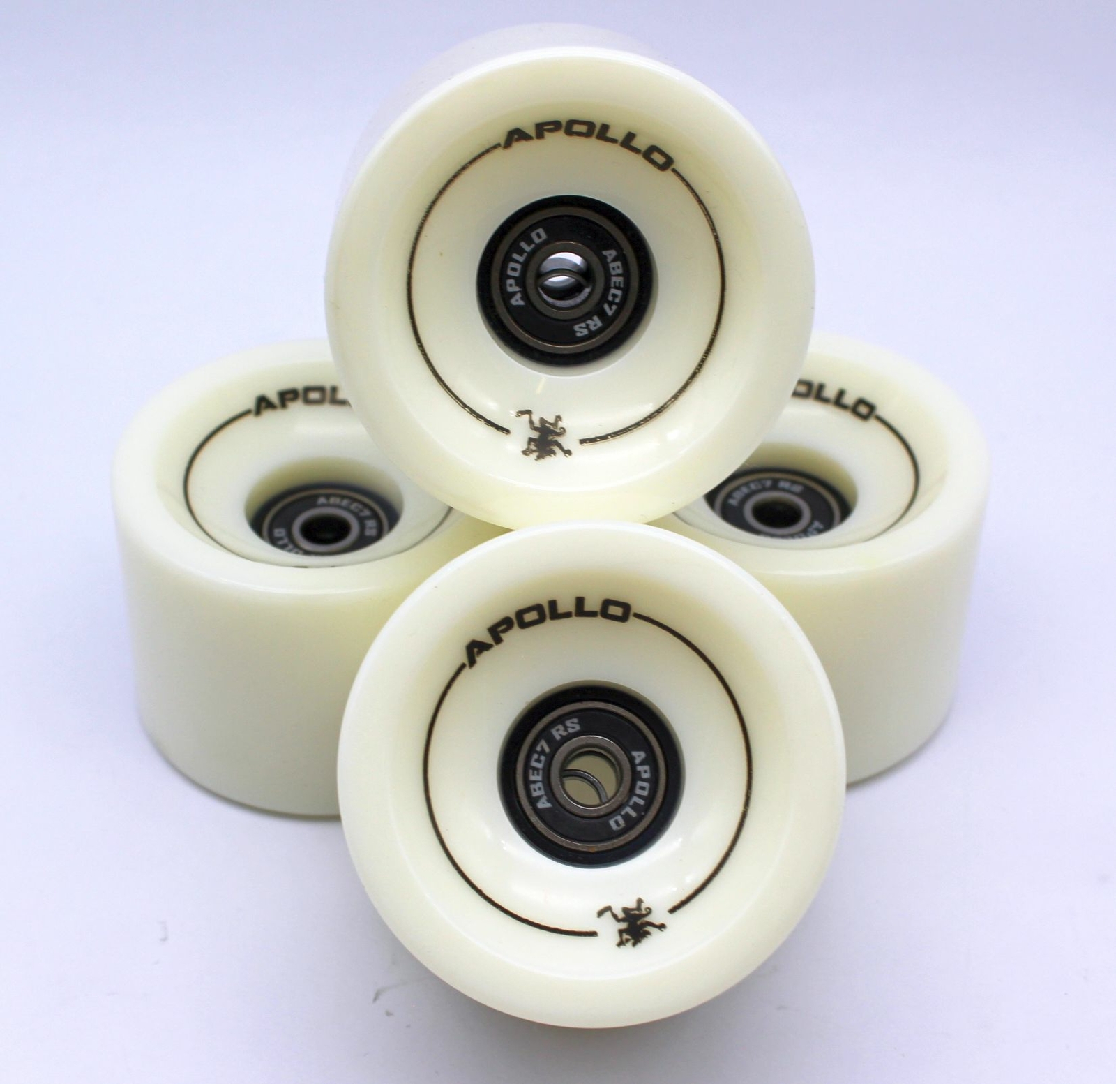 Apollo Longboard Rollen Wheel Set Off White / weiß Ersatzrollen                