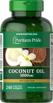 Coconut Oil, 1000 Mg, 240 Rapid Release Softgels