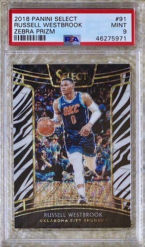 NBA Russell Westbrook 18-19 Prizm 10枚限定 2018 PANINI SELECT ZEBRA PRIZM RUSSELL WESTBROOK PSA 9 POP 1