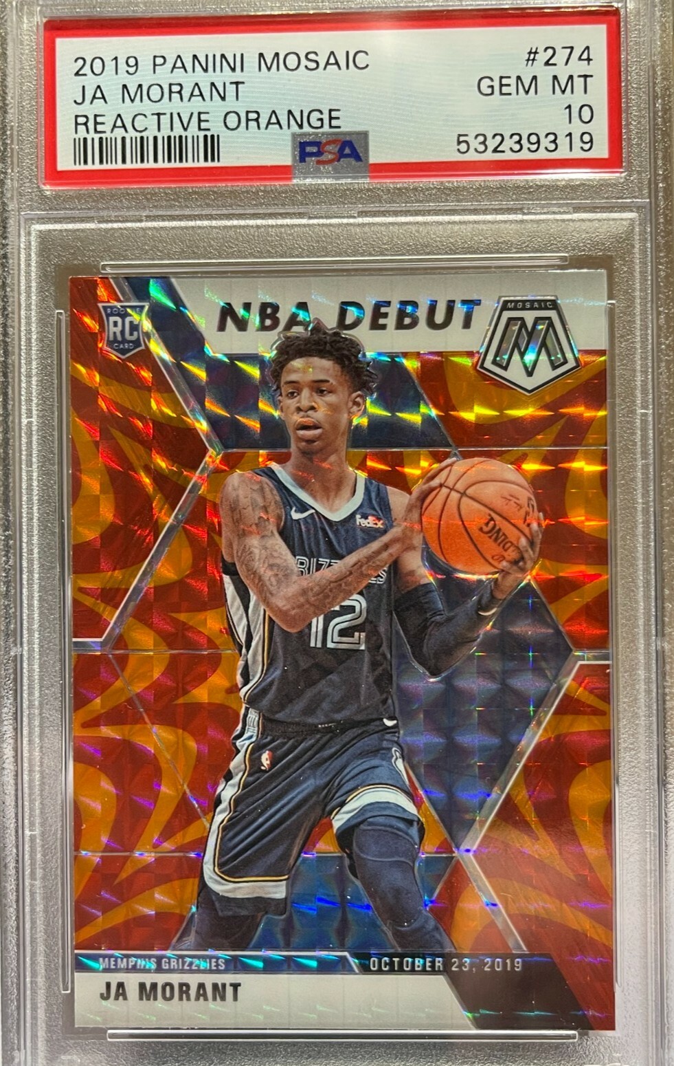 その他 2019 PANINI INSTANT ORANGE JA MORANT RC 2019 PANINI INSTANT ORANGE JA MORANT RC