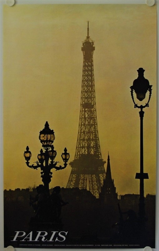 Affiche Tourisme France Paris - Ann.'60  Imp. Helio Cachan