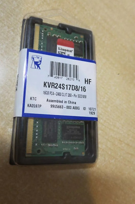 Kingston KVR24S17D8/16 - 16GB DDR4 2400MT/s Non-ECC Unbuffered SODIMM