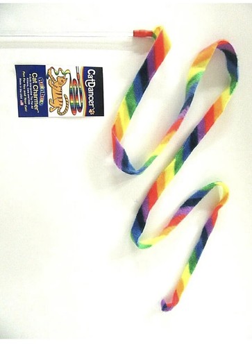2 Pack Cat Dancer Rainbow Cat Charmer Ribbon Cat & Kitten Toy