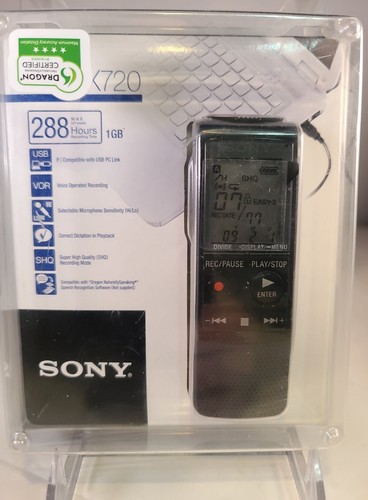 Sony ICD-PX720 Digital Handheld Portable Voice Recorder Dragon Cer(1GB, 288 Hrs)