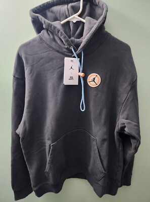 Jordan x DJ Khaled Keep Going Off Noir Black Men's Hoodie Sz Large DV7487-045