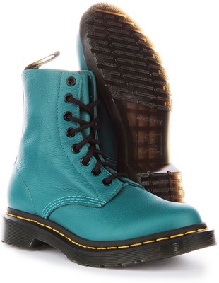 Pre-owned Dr. Martens Dr Martens 1460 Pascal Virgina 8 Eyelet Vintage Womens Boot Teal Us 4 - 9