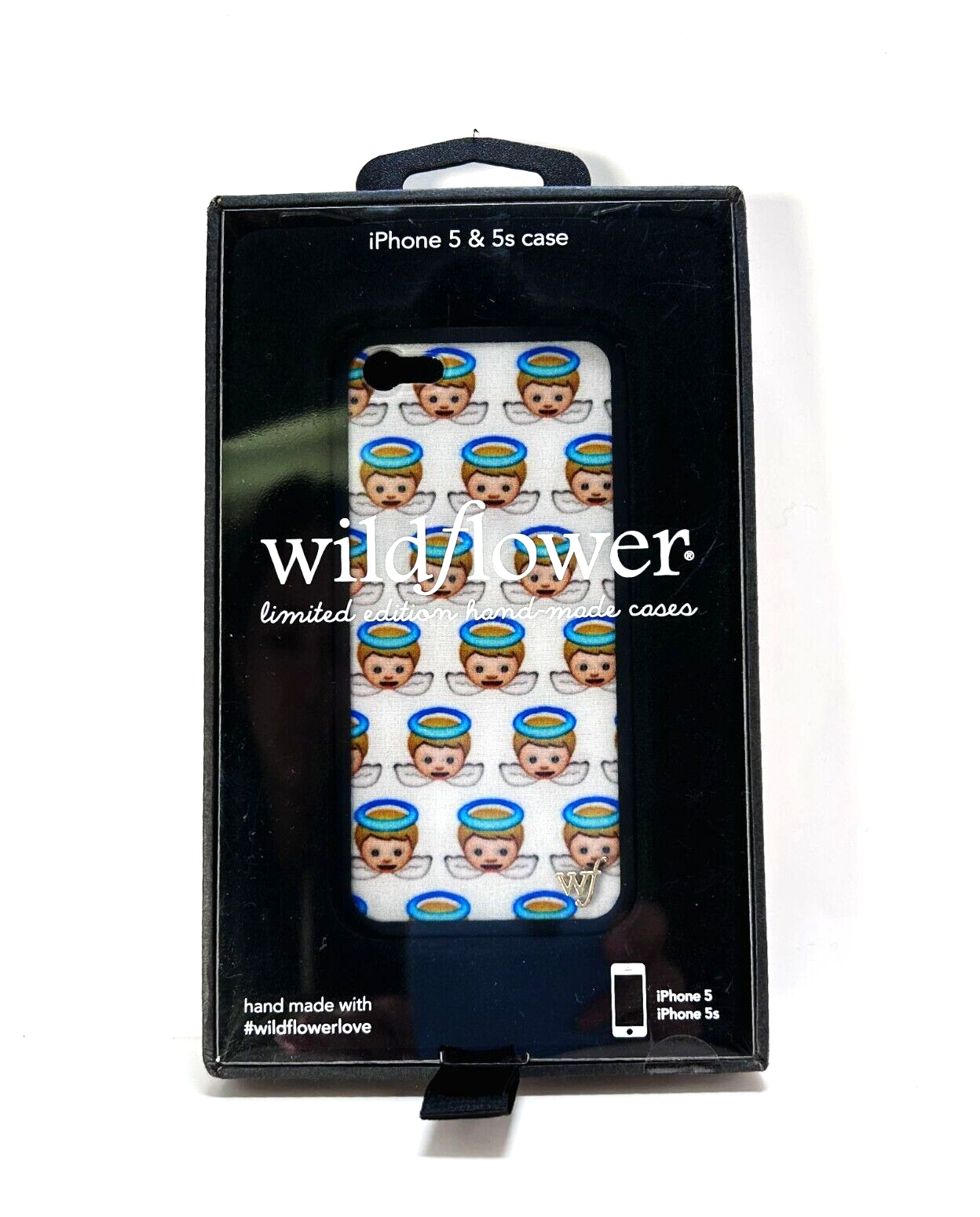 Wildflower LE Angel Emoji Phone Case for iPhone 5/5s, White Wildflower LE Angel Emoji Phone Case for iPhone 5/5s, White