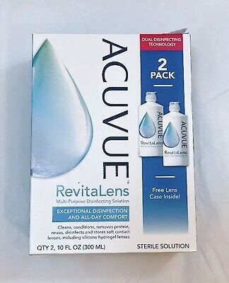 2 Pack RevitaLens Multi-Purpose Disinfecting Contact Lens Solution 10oz Each