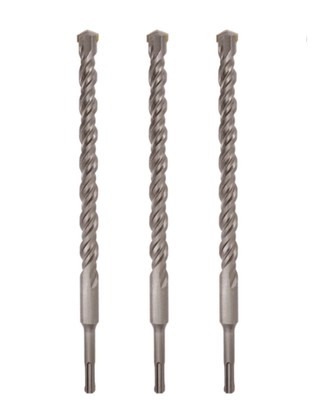 SDS Plus Rotary Hammer Drill Bit Set 1''x10'' Carbide Tip Masonry Concrete -3Pcs