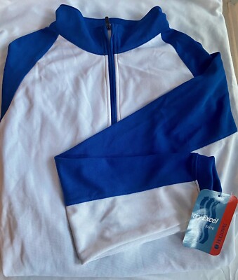 Holloway Sportswear AM Slam Dunk 1/4 Zip Performance Pullover - White/Royal NWT