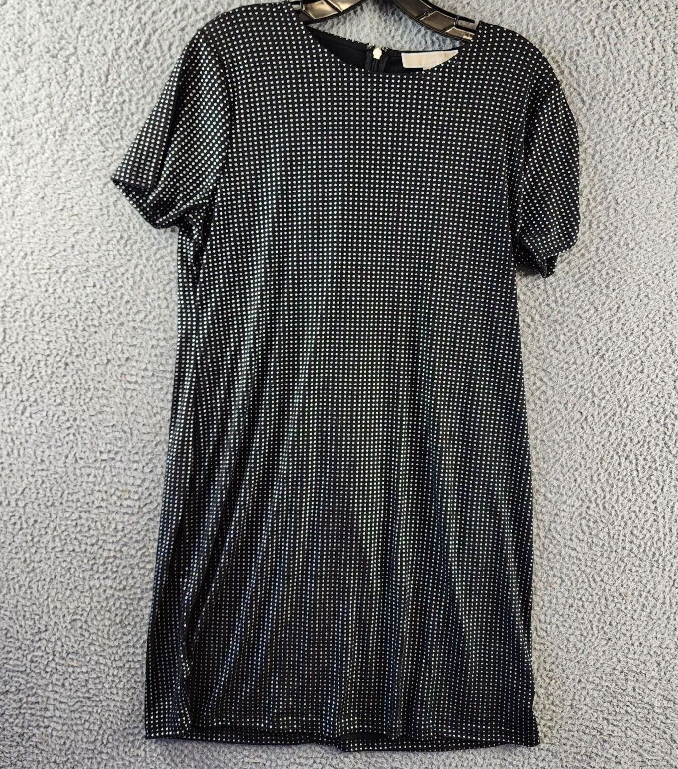 Michael Michael Kors Polka Dot Dress Women's PL Black/White Zip Closure S/S~ - Picture 2 of 13