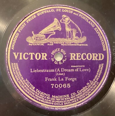 Frank la Forge   78 rpm Victor pat 70065: LISZT Liebestraum; V cond