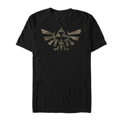Мужская рубашка с камуфляжной эмблемой Legend of Zelda