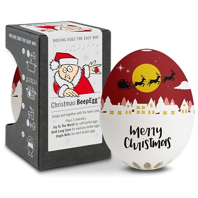 BrainStream BeepEgg Musical / Singing Floating Egg Timer - Merry Christmas