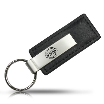for Nissan Black Leather Key Chain Key-ring Keychain | eBay