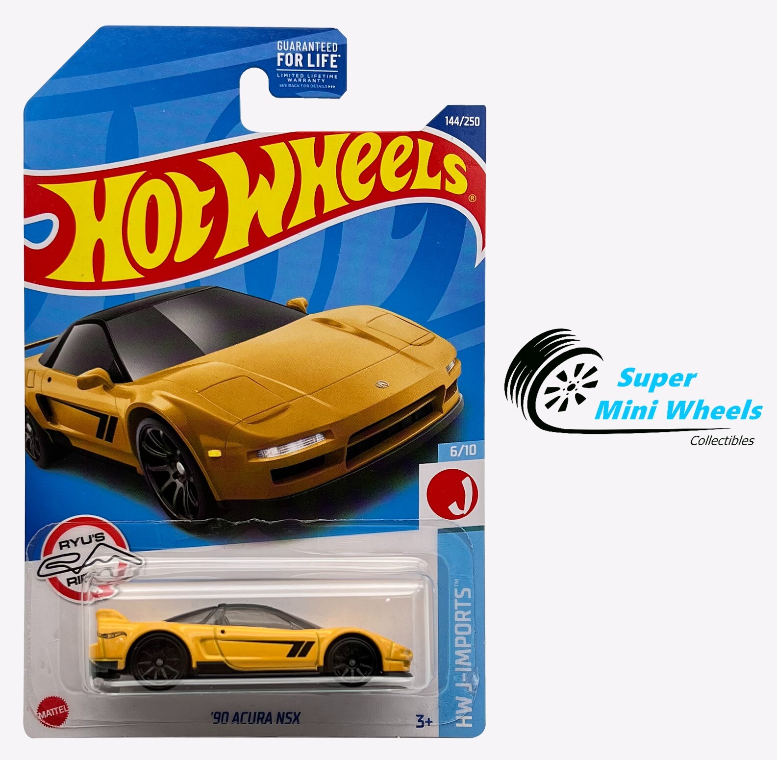 Hot Wheels 2022 #144 - '90 Acura NSX (Yellow) | eBay