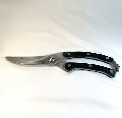 IKEA poultry fish kitchen spring loaded scissors stainless steel 10 