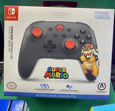 PowerA Running Super Mario Wireless Controller for Nintendo Switch King Bowser