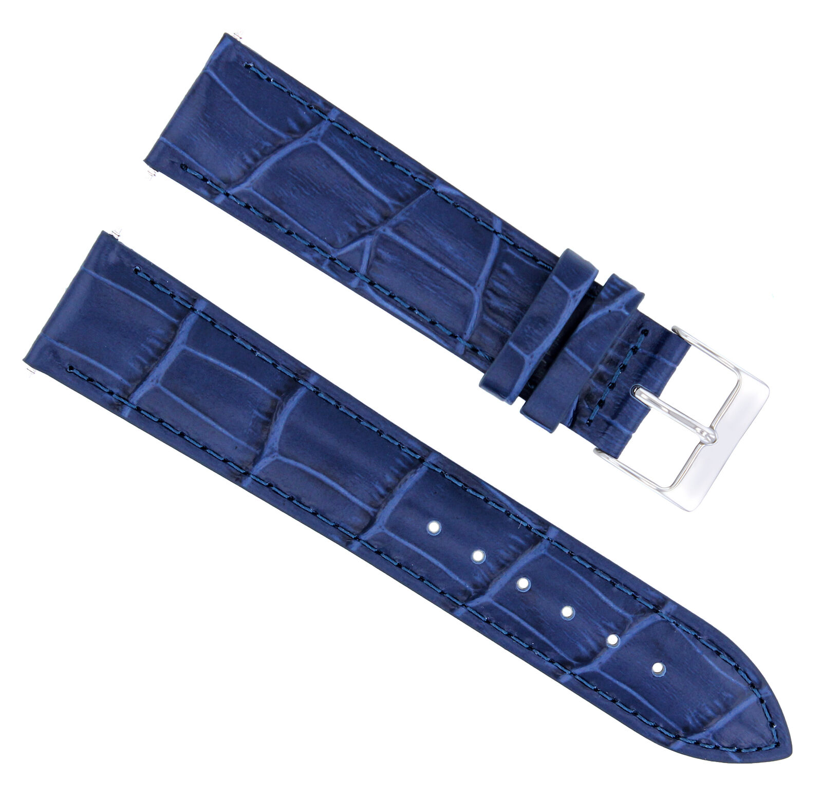 18MM ITALIAN LEATHER WATCH STRAP BAND FOR FRANCK MULLER 5850 WATCH 18/16MM BLUE