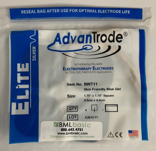 40 Advantrode Elite Skin Friendly Blue Gel Electrodes BWT11 1.75