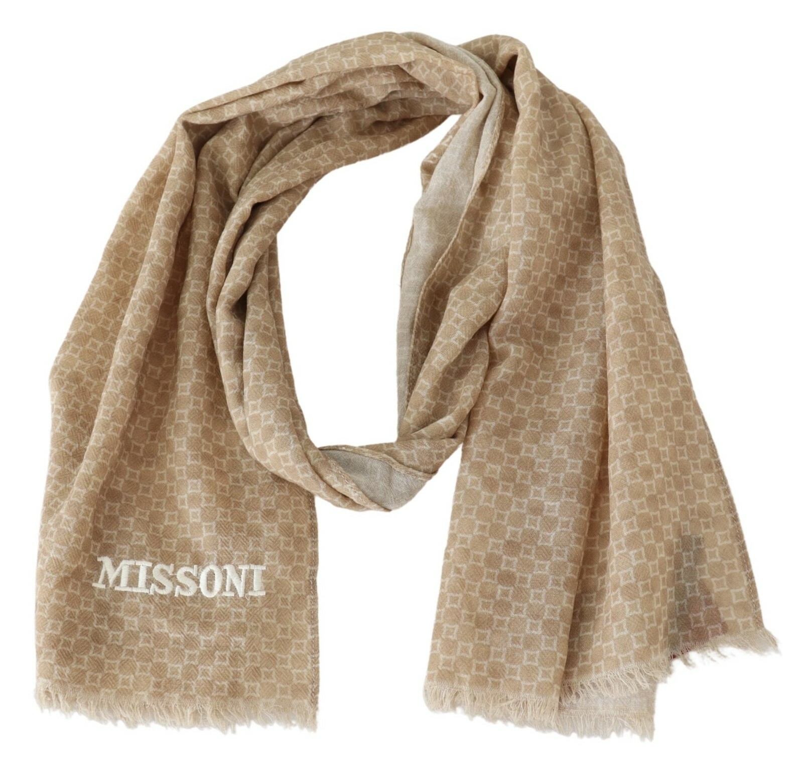 

Шарф MISSONI Коричневый шерстяной вязаный шарф с бахромой и логотипом 140см x 40см Рекомендуемая розничная цена 340 долларов США