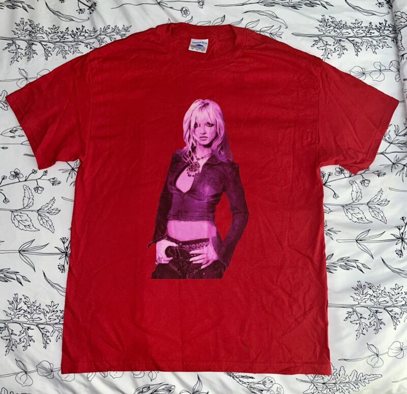 Vintage “The Britney Tour” Britney Spears 2001 Tour T-shirt, Red, Size Large (L)