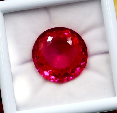 Natural Pink Ruby Round Cut 46.05 Ct Loose Certified Gemstone Christmas Offer