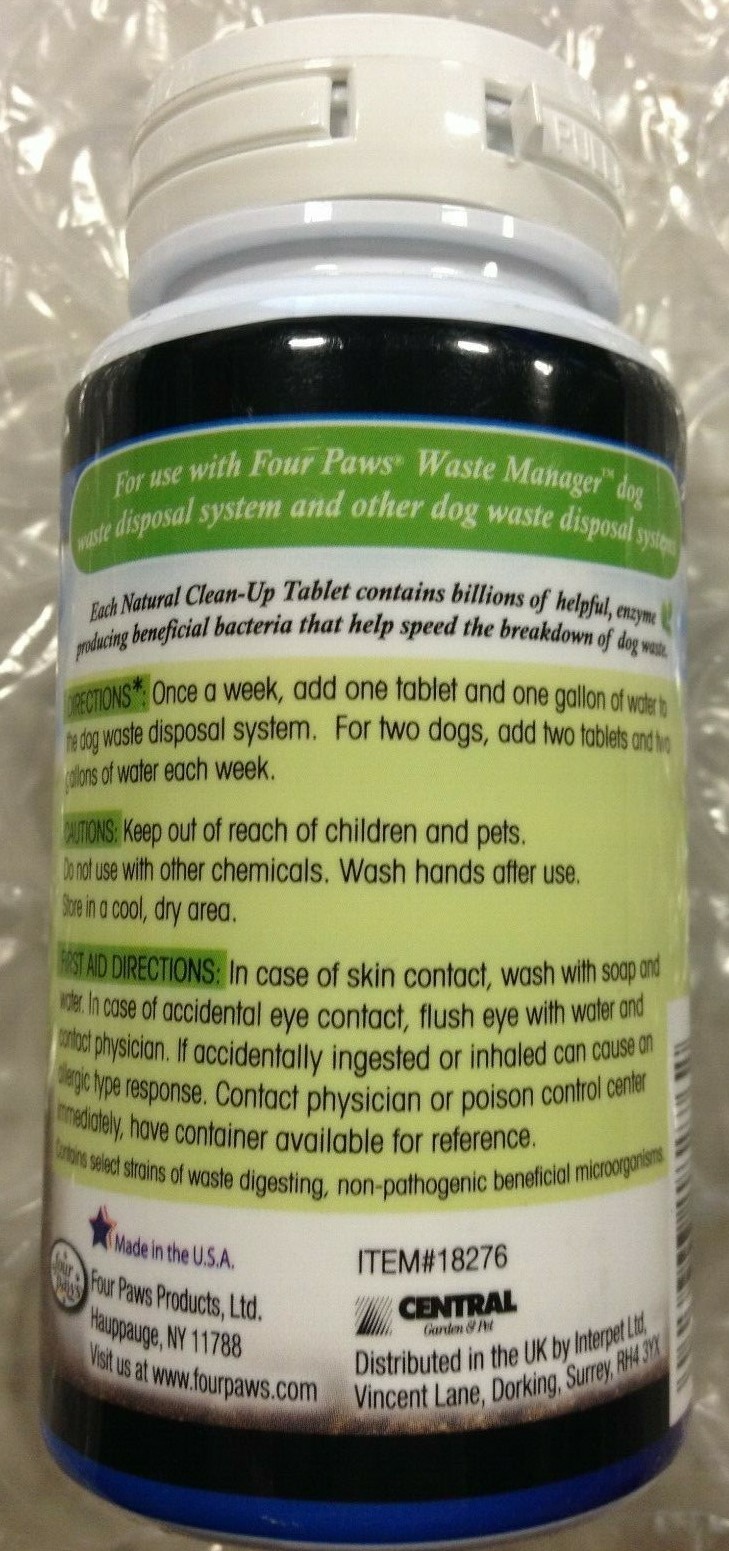 Four Paws Waste Manager Natural Clean-Up Tablets - 24 count