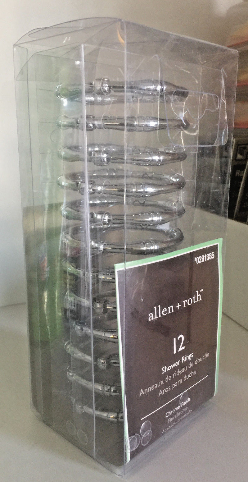 allen + roth 12-Pack Chrome Single Shower Rings