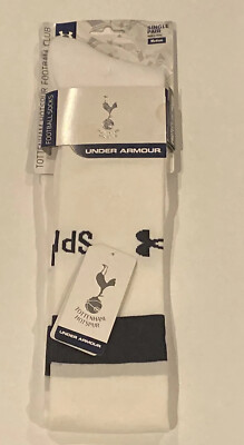 Under Armour EPL Tottenham Hotspur Football Club OTC Mens Soccer Socks Med White
