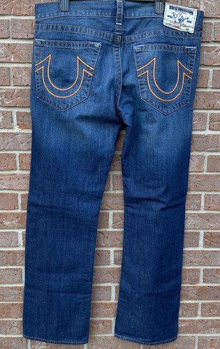 パンツ TRUE RELIGION 29/33 True Religion Straight with flaps all black jeans sz.33 $185