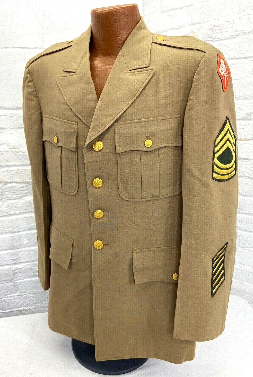 Vintage US Army Enlisted Signal Corps School Khaki Dress Vintage US Army Enlisted Signal Corps School Khaki Dress