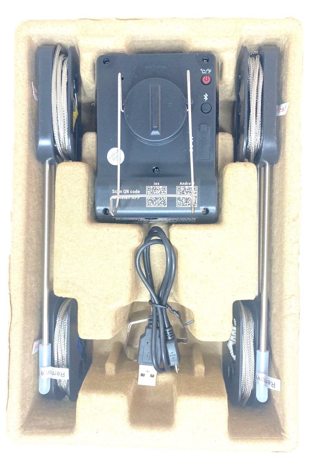 ThermoPro TP25 500ft Wireless Bluetooth Meat Thermometer 4 Probes Rechargeable