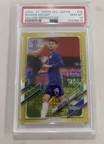 メイソン マウント 2020-21 Topps Japan Mason Mount Yellow Refractor /150 PSA 10