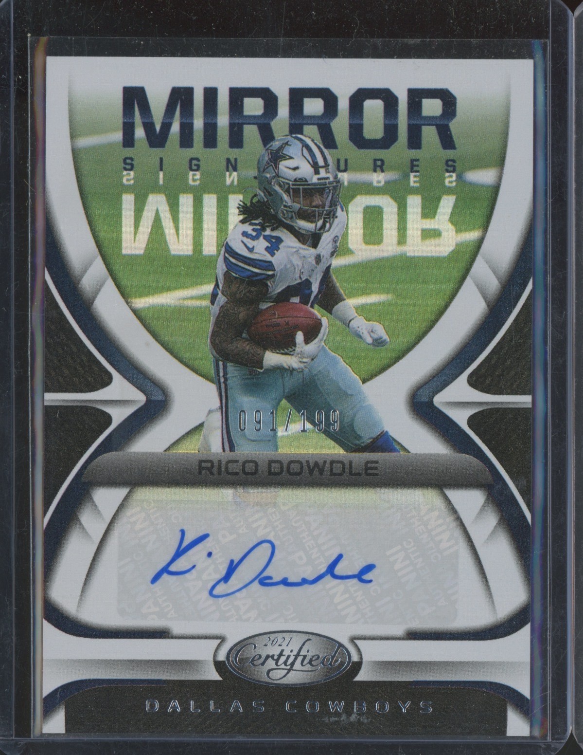2021 Panini Certified Mirror SIgnatures Rico Dowdle 91/199 Auto Autograph