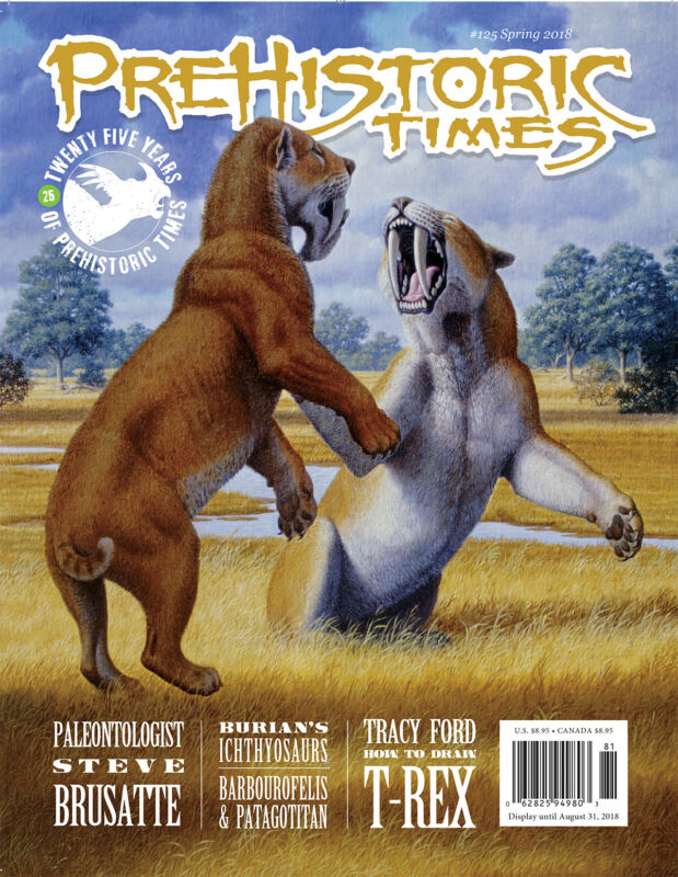 NEW #125 Prehistoric Times dinosaur magazine PT Spring 2018 50%