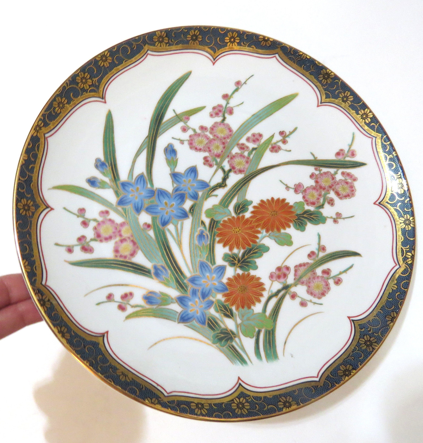 Vintage Japan Floral Porcelain Plate