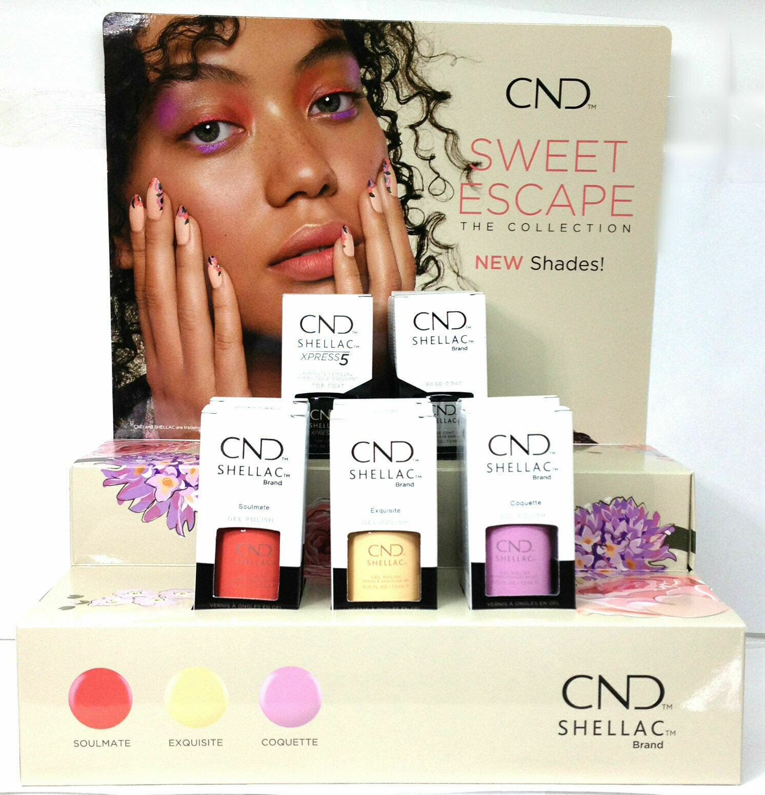 Cnd Shellac Gel Polish - SWEET ESCAPE 2019 Collection .25oz/7.3ml FULL 3PCS